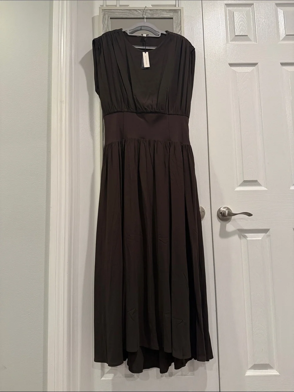 Banana Republic Brown Maxi Dress with Defined Waist